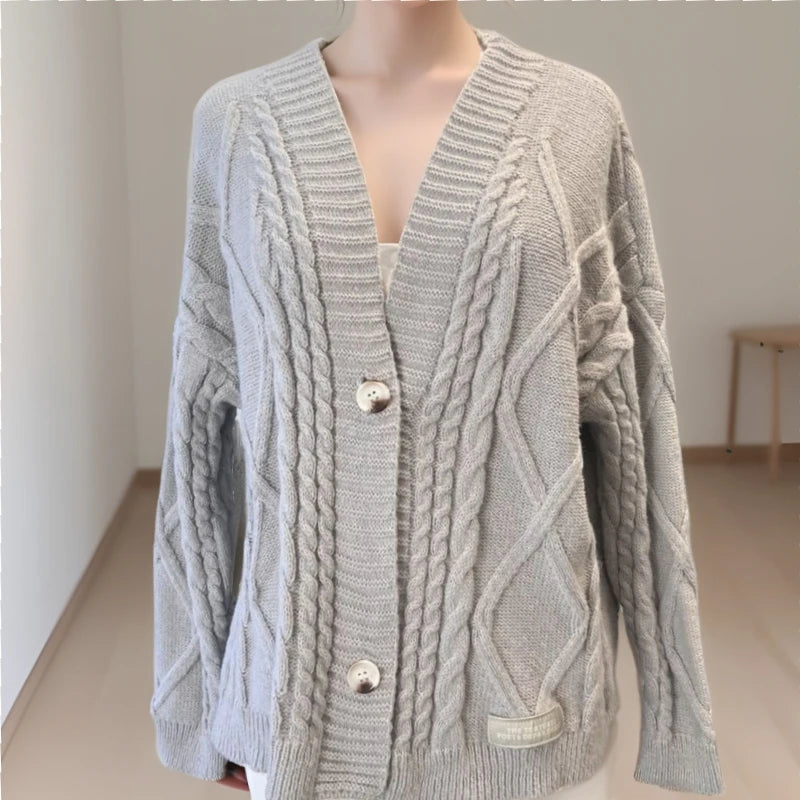 Y2k Cardigans Female Oversized Sweater Spring ttpd Grey Cardigan Women 2025 New Collection Loose Fit Warm Cropped Cardigan