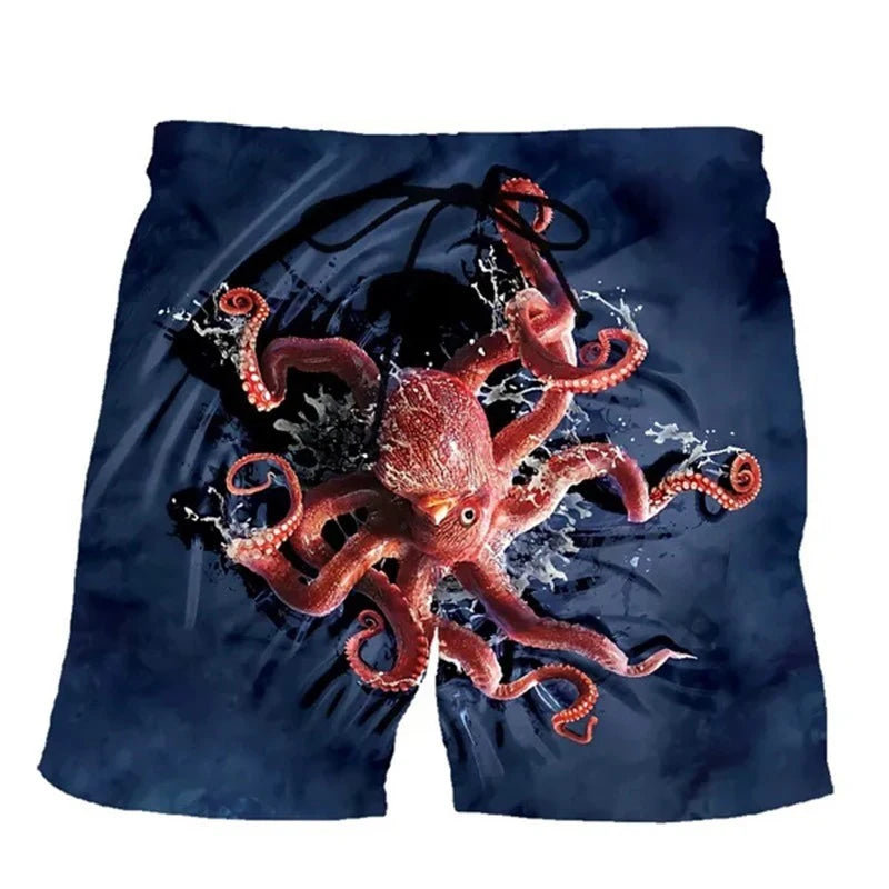 New Funny Animals Dog Hawaiian Beach Shorts Cute Pets 3D Print Men Surfing Board Shorts Oversized Swimwear Trunks Kids Clothing
