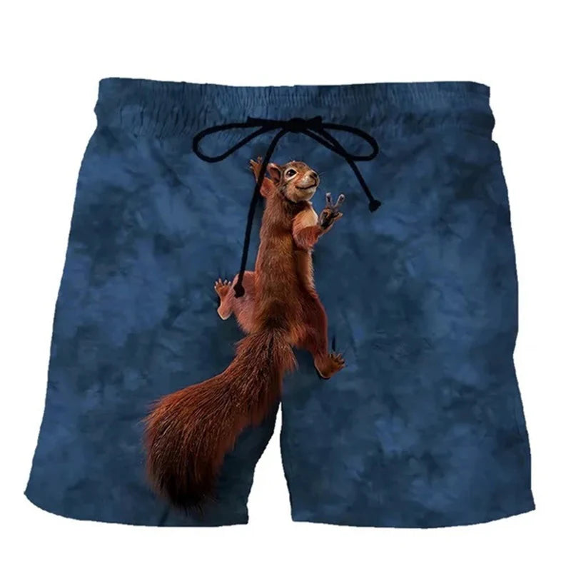 New Funny Animals Dog Hawaiian Beach Shorts Cute Pets 3D Print Men Surfing Board Shorts Oversized Swimwear Trunks Kids Clothing