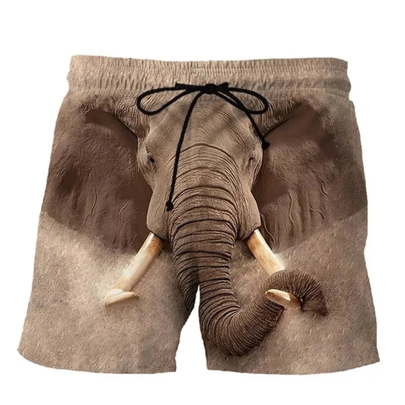 New Funny Animals Dog Hawaiian Beach Shorts Cute Pets 3D Print Men Surfing Board Shorts Oversized Swimwear Trunks Kids Clothing