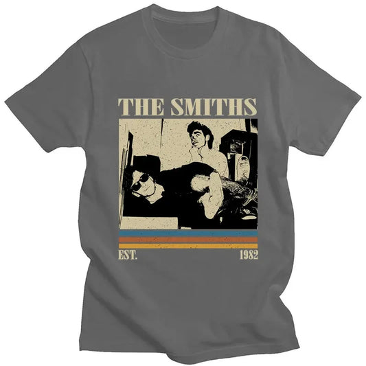 Vintage Style Band The Smiths T Shirt Meat Is Murder Punk Hip Hop T-shirts Men Women Cotton Oversized Summer Streetwear Gifts