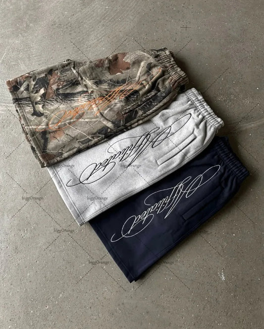 2025 Latest Summer American Retro Embroidery High Waist Shorts Men Y2K Oversized Trendy Streetwear Casual and Comfortable Women