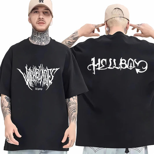 Rapper Lil Peep Graphic T Shirts Men Women's Vintage Hip Hop Short Sleeve T-shirt Summer Street Fashion Casual Oversized Tees